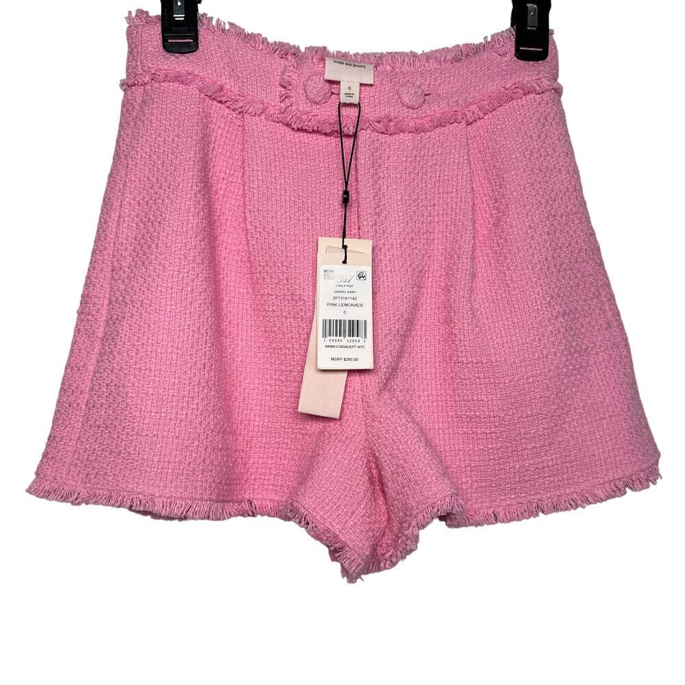 Cinq a Sept Cherryl Boucle Shorts Pink Lemonade NWT Size 0 Tweed Mini